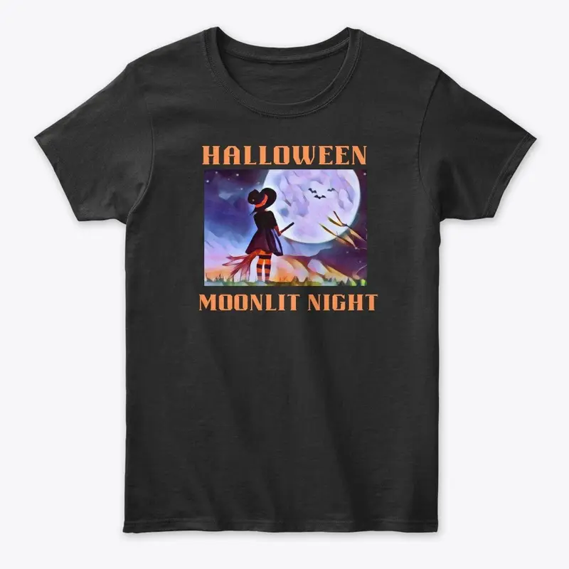 Halloween Witches Moonlit Night Tee 